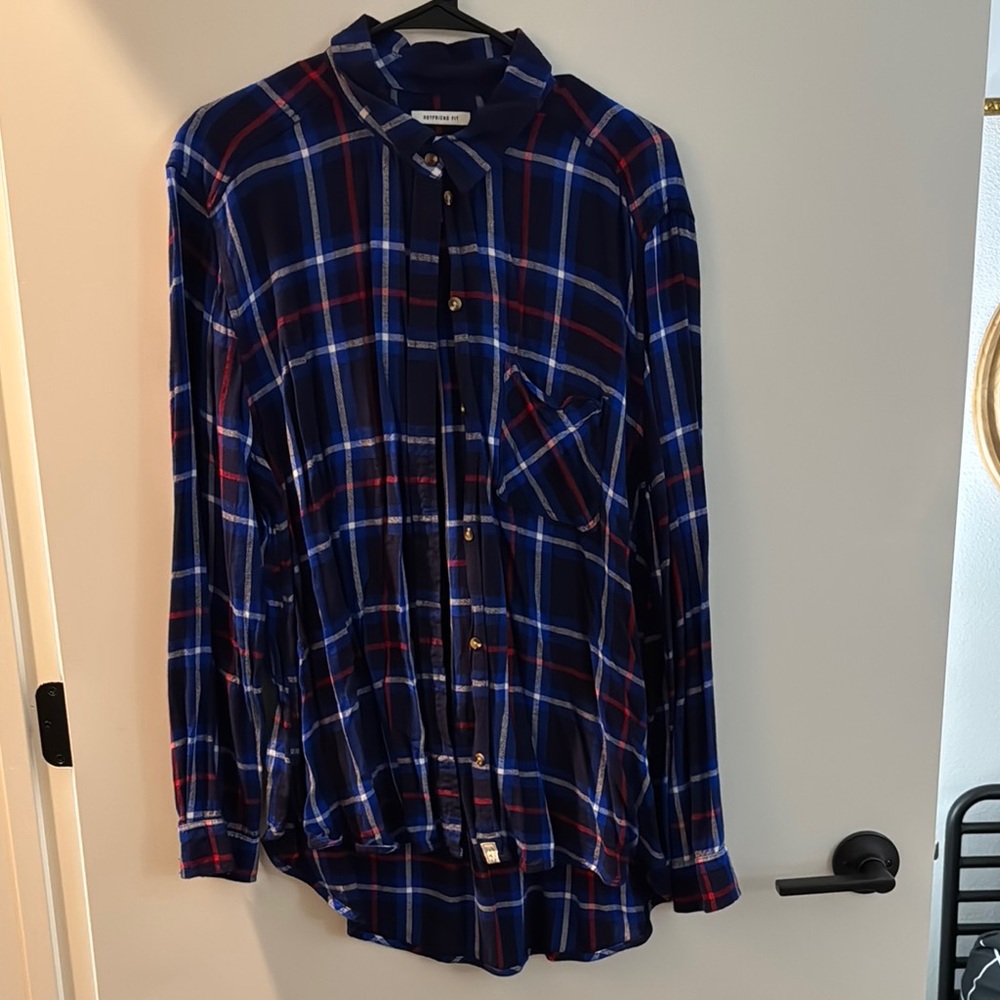 Women’s American Eagle Blue Plaid Shirt